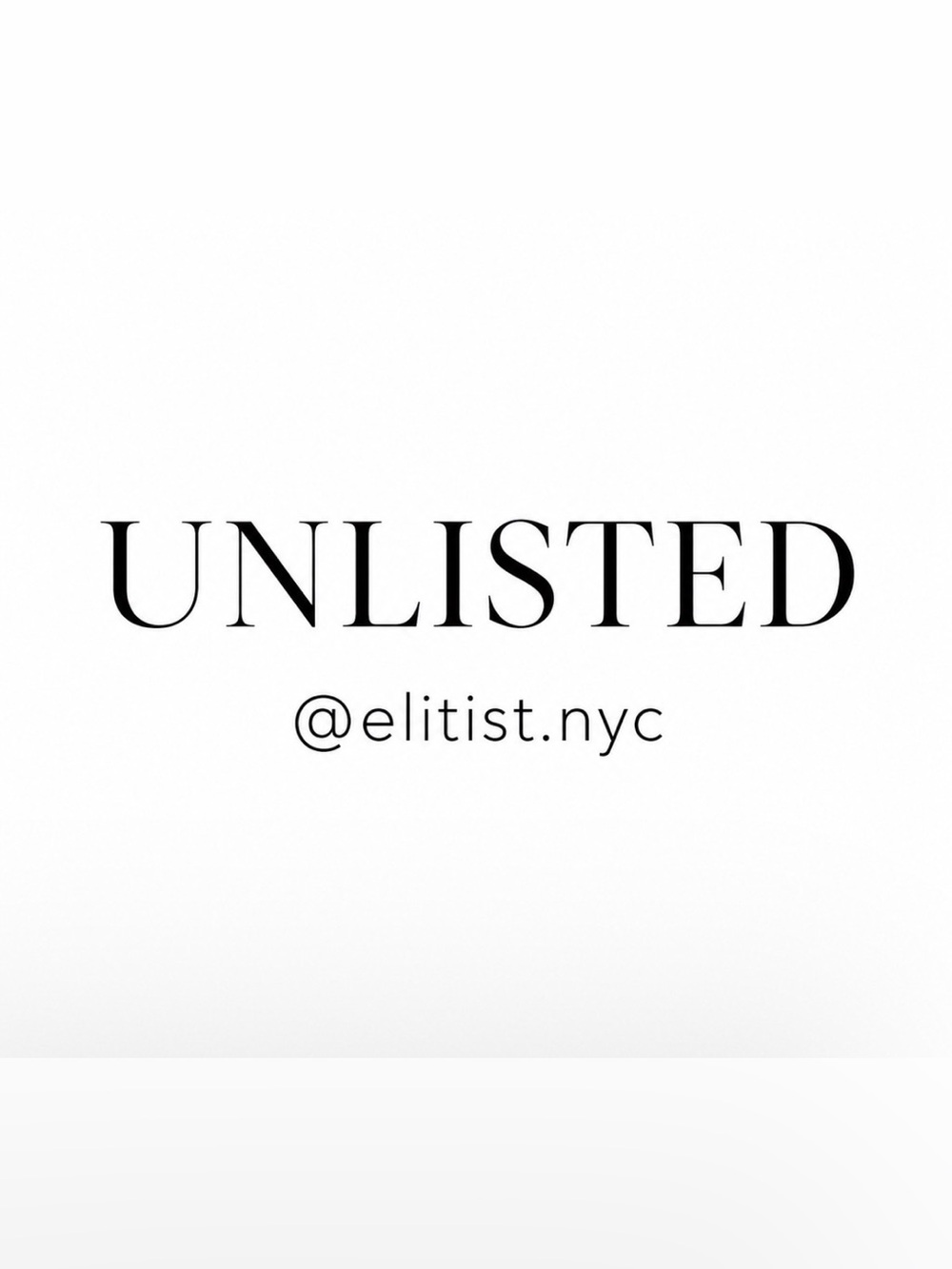UNLISTED live show